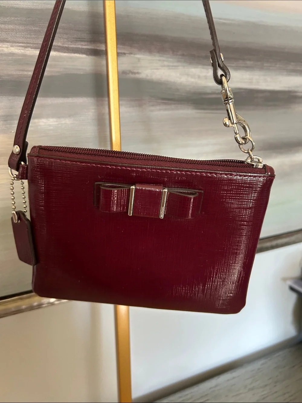 Coach compact burgundy